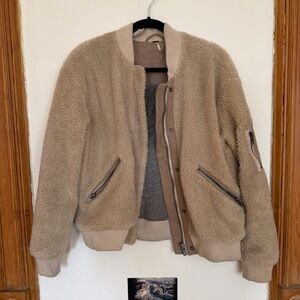 Free People Teddy Aviator Bomber